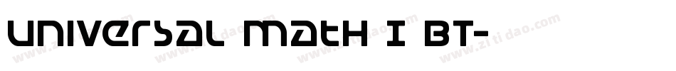Universal Math I BT字体转换